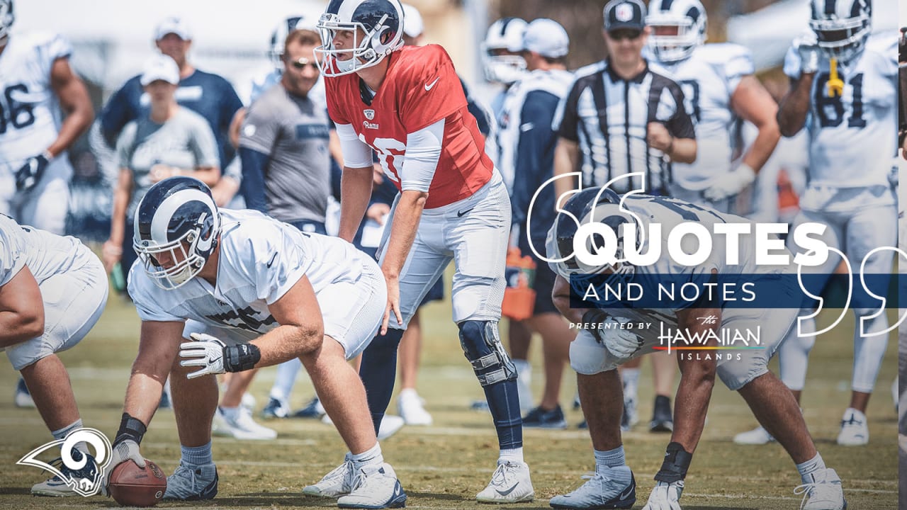 Quotes & Notes 8/7: Sean McVay pleased with Brian Allen and Jared Goff ...