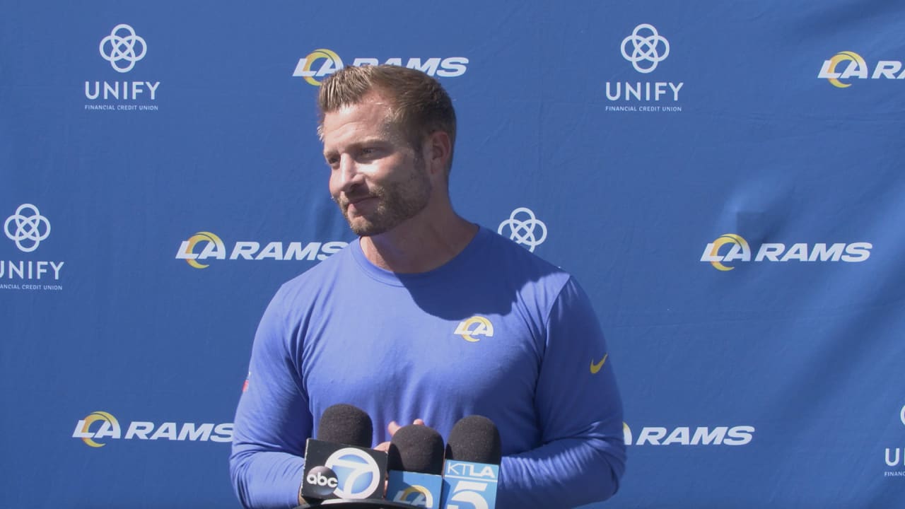 Top Takeaways from Rams head coach Sean McVay's Aug. 13 press conference:  Cooper Kupp injury update, possibility of adding veteran IDL or OLB, final  thoughts on preseason opener vs. Chargers