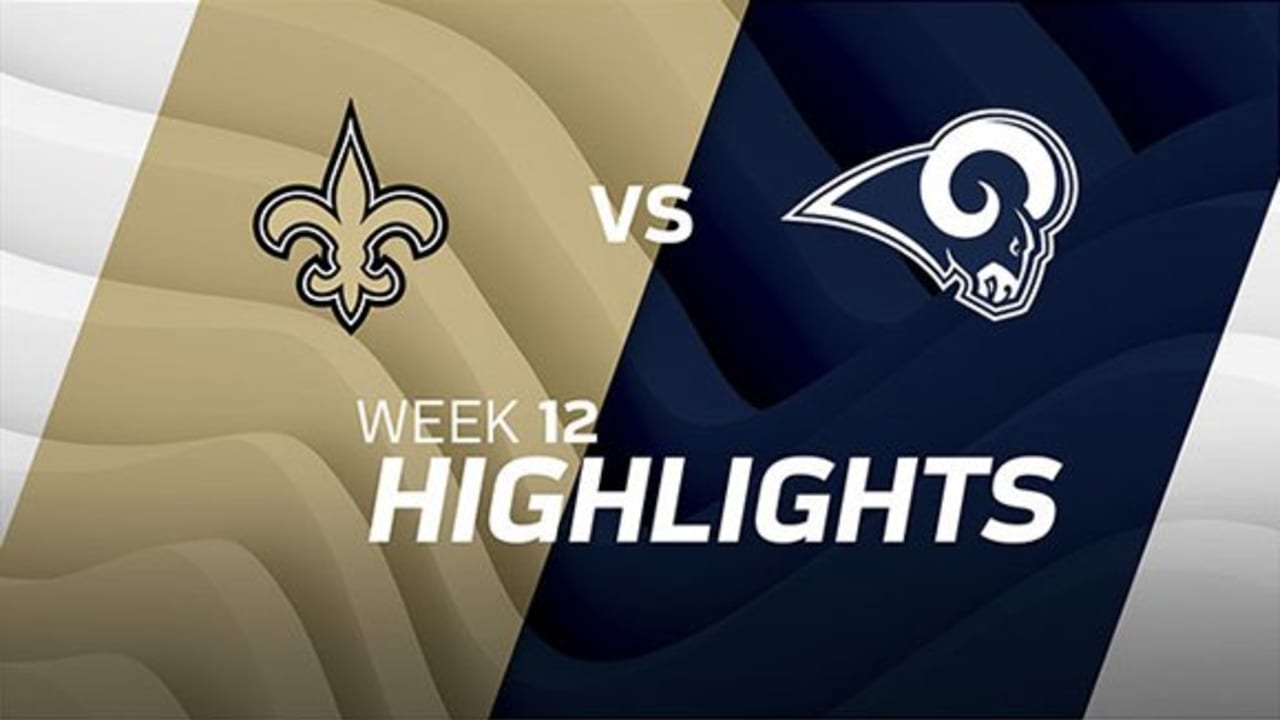 Saints vs. Rams Highlights  Week 12