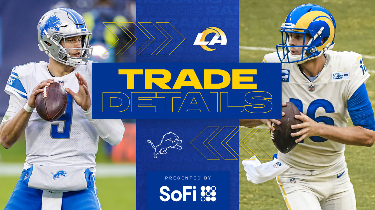 Rams trade Jared Goff, future draft picks to Lions for Matthew Stafford