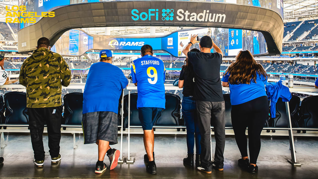 Rams fans during a NFL preseason game against the Las Vegas Raiders,  Saturday, August 21, 2021, in Inglewood, CA. The Raiders defeated the Rams  17-16 Stock Photo - Alamy