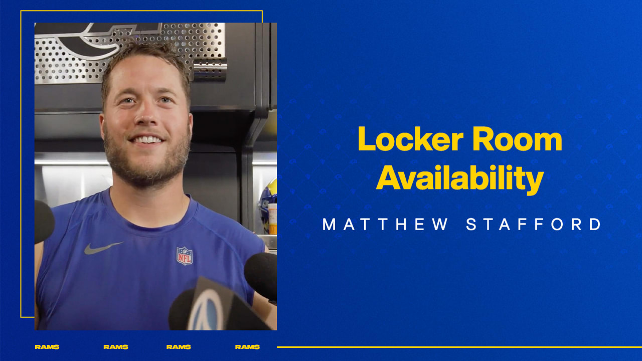 Los Angeles Rams Open Locker Room | Rams QB Matthew Stafford talks Falcons defense & next men up