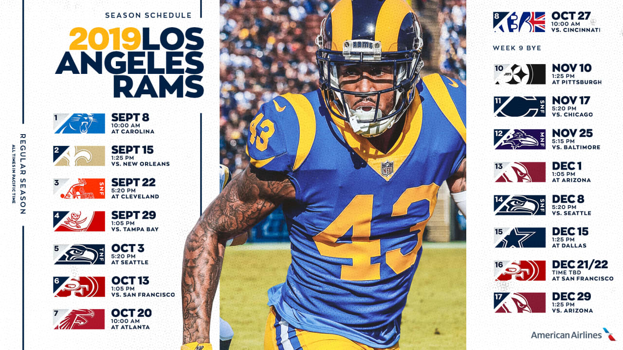 la rams jersey schedule