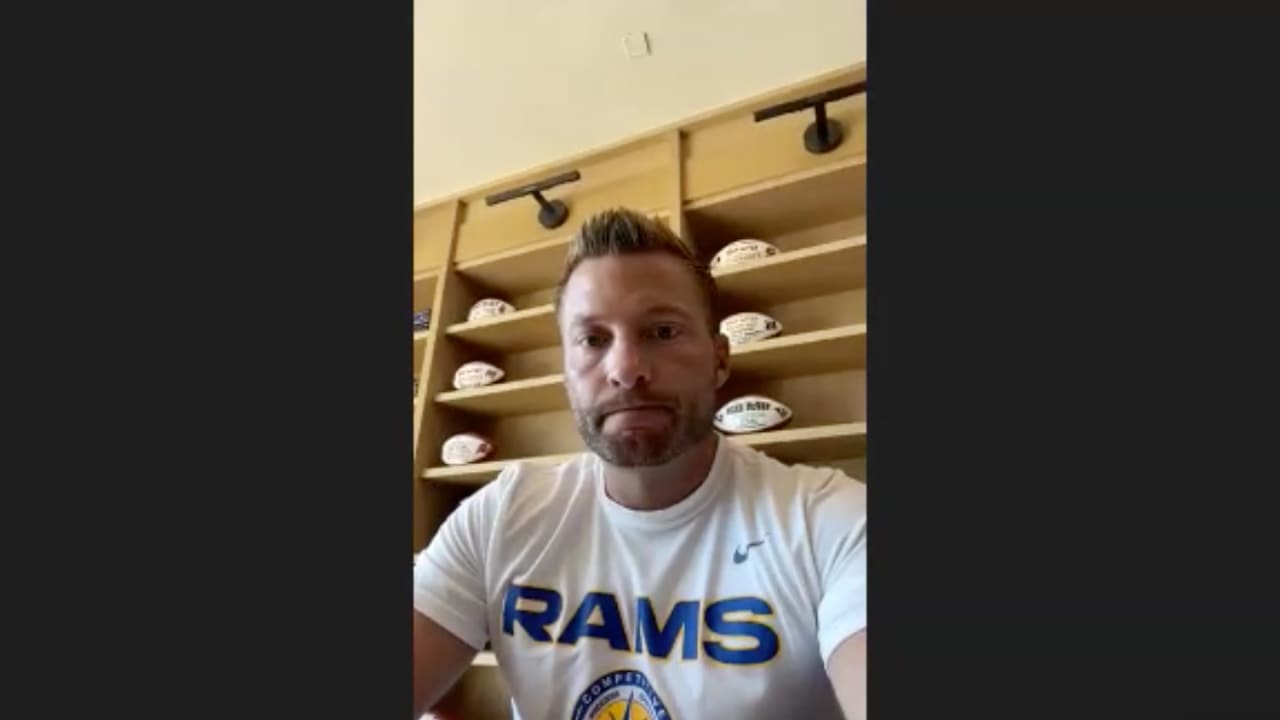 Rams head coach Sean McVay discusses the process of getting the team's...