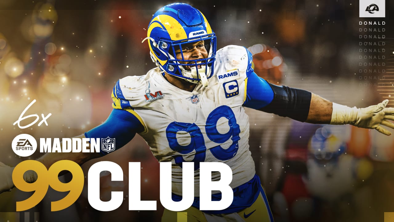 Rams defensive lineman Aaron Donald in 99 Club for Madden 23