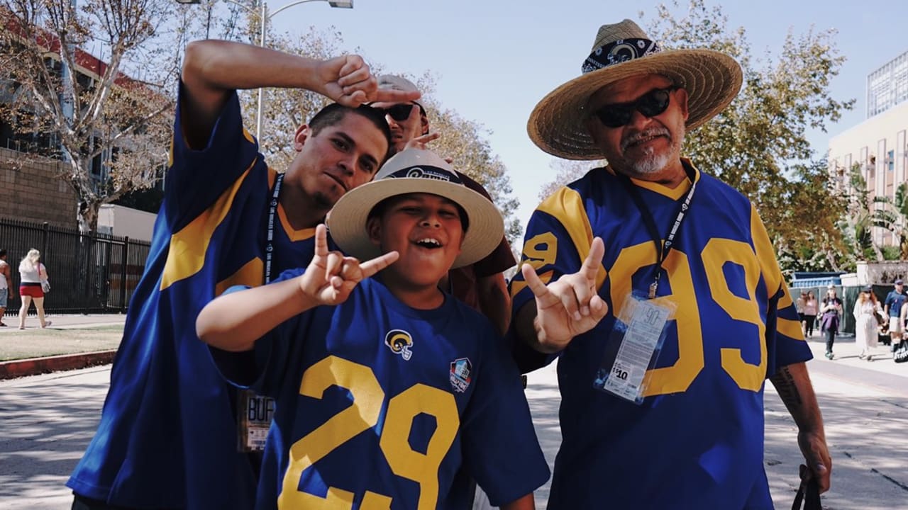 Los Angeles Rams yellow and blue NFL straw hat