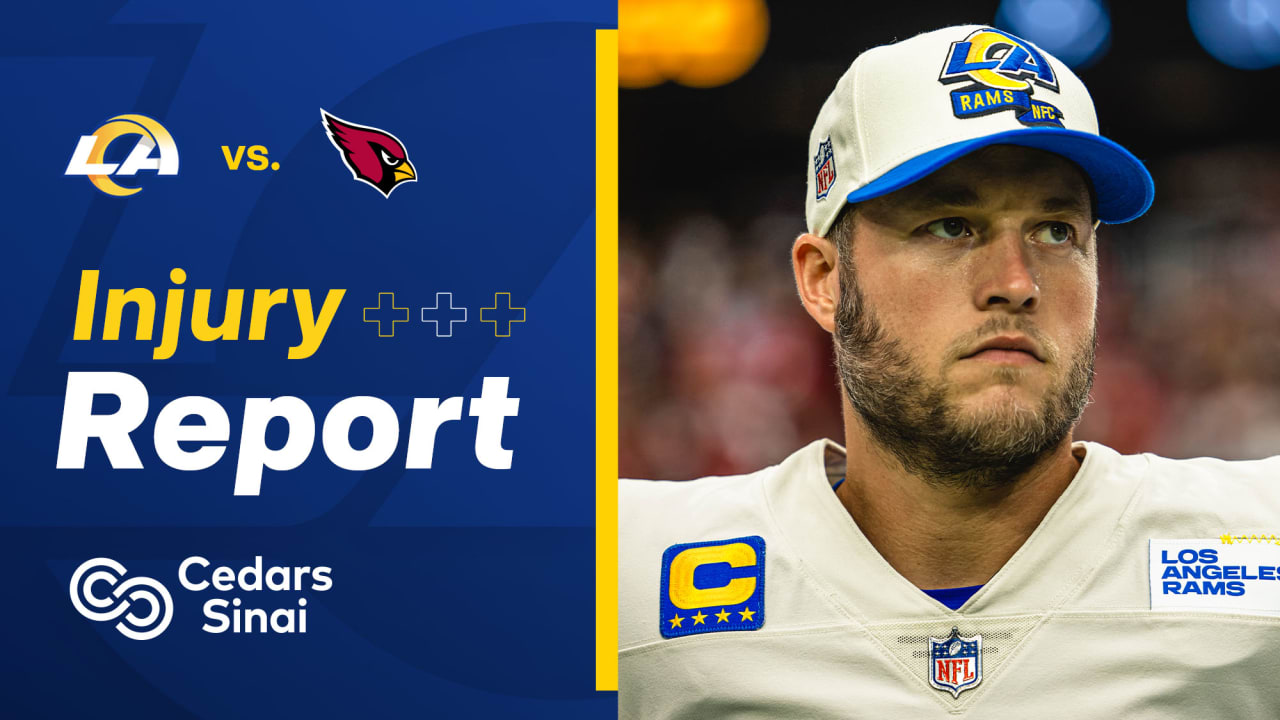 Injury Report 11/11 Rams quarterback Matthew Stafford questionable for