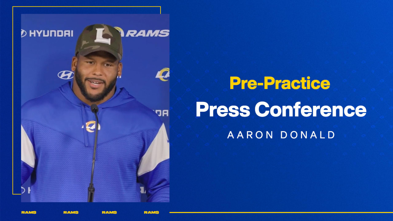 Rams defensive lineman Aaron Donald talks Falcons offense, nearing 100 ...