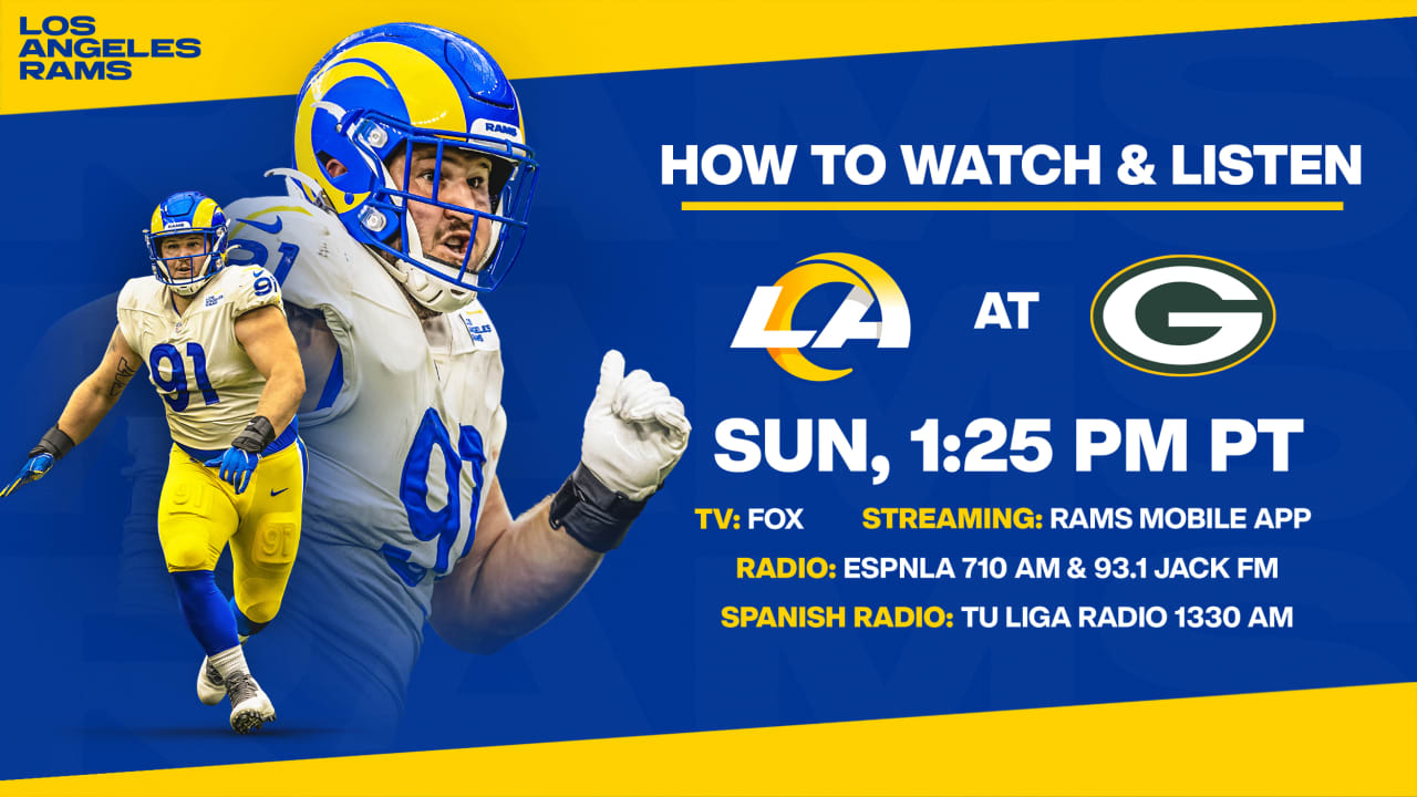 How to watch Rams at Packers on November 28, 2021