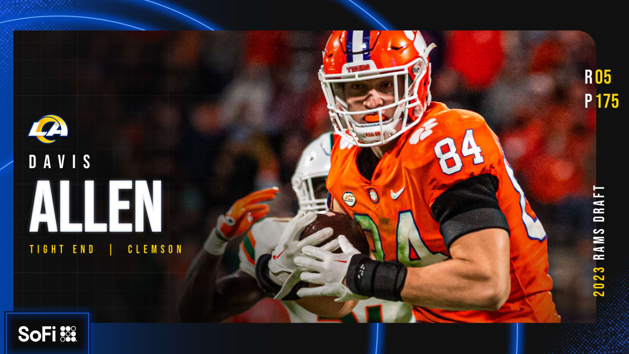 2023 NFL Draft Tight end Davis Allen, Clemson, Round 5, Pick 175
