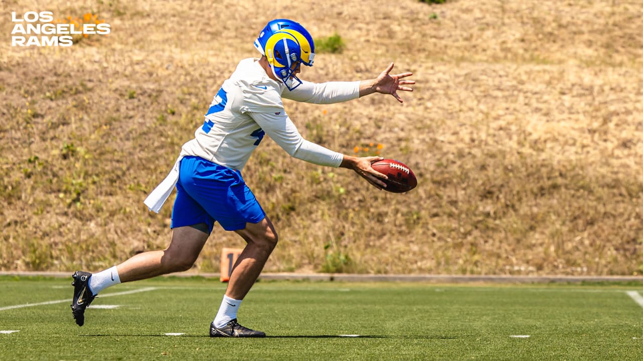 Los Angeles Rams punter Ethan Evans (42) kicks against the Denver Broncos  of an NFL football game Saturday, Aug 26, 2023, in Denver. (AP Photo/Bart  Young Stock Photo - Alamy