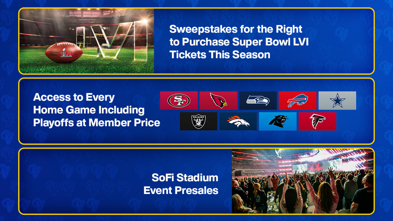 Rams offering sweepstakes to purchase Super Bowl LVI tickets for Season Ticket Members