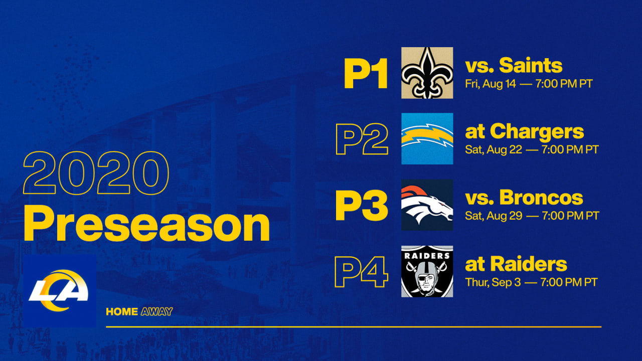 Rams to open first ever game at SoFi Stadium in preseason matchup against  Saints