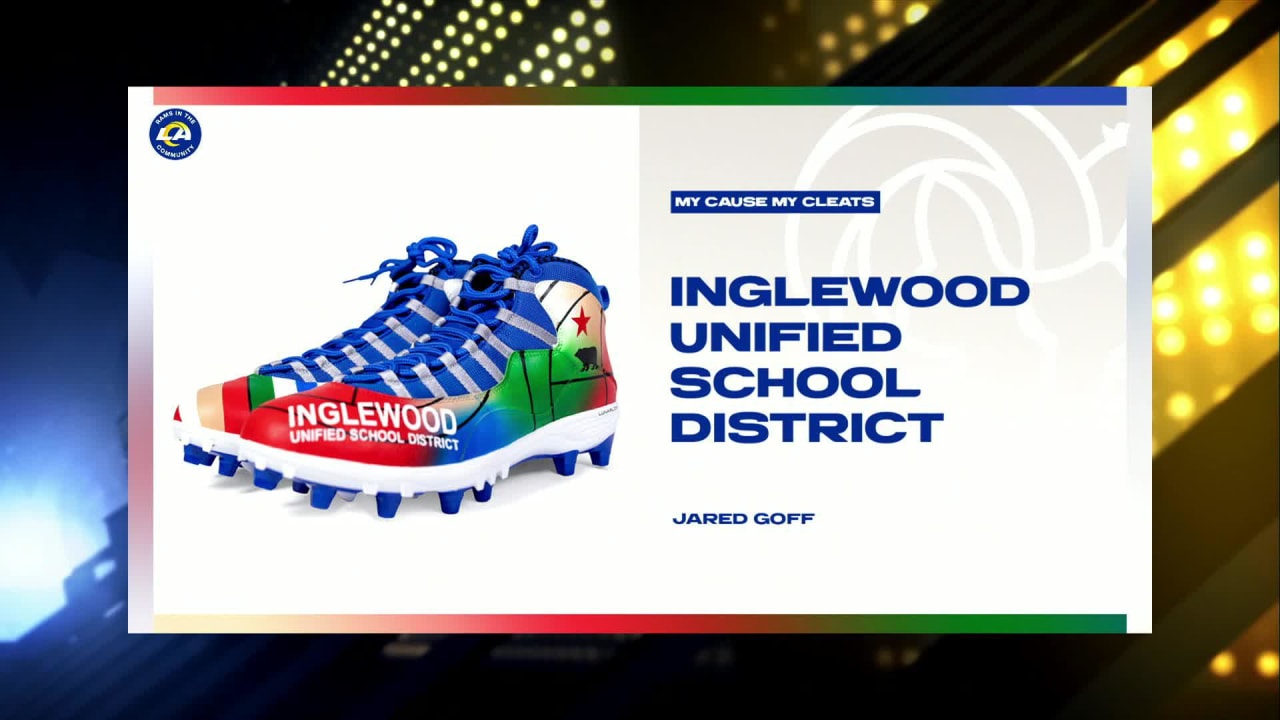 LA Rams wear customized cleats for Thursday night game, support Inglewood  schools - ABC7 Los Angeles