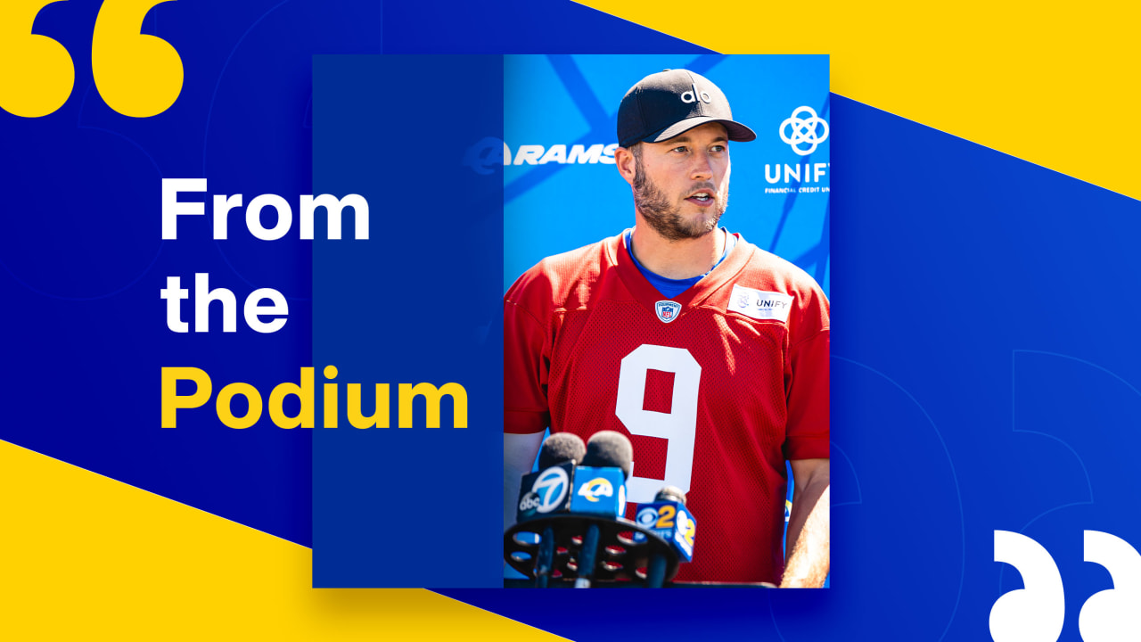 From The Podium: Sean McVay and Matthew Stafford react to Day 12 of 2022 Training Camp