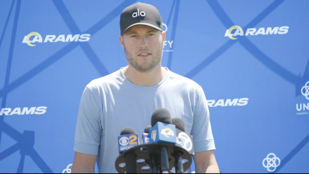 Rams quarterback Matthew Stafford on start of training camp, throwing