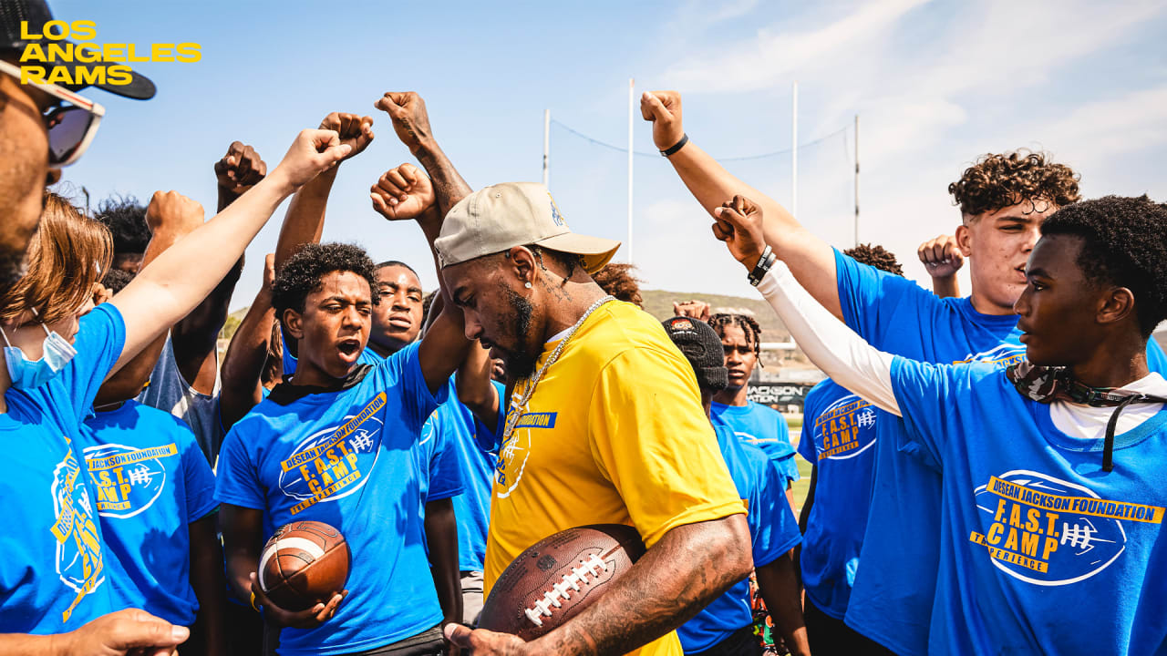 PHOTOS: Rams WR DeSean Jackson hosts youth football camp