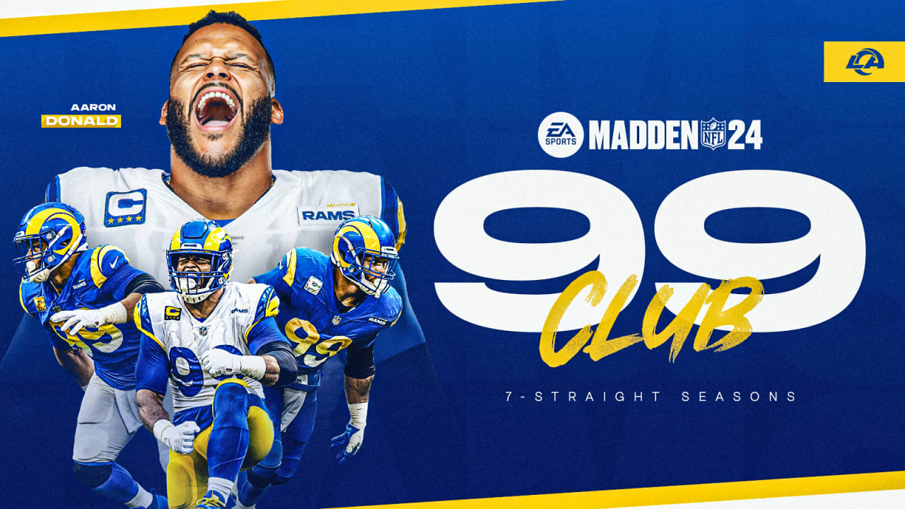 Aaron Donald in 99 club for Madden 24 - BVM Sports