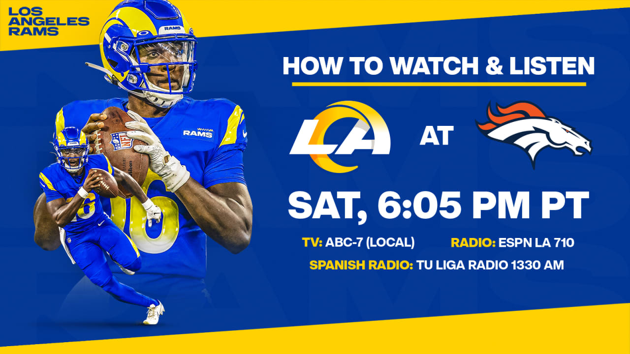 How to watch Rams at Broncos on August 28, 2021