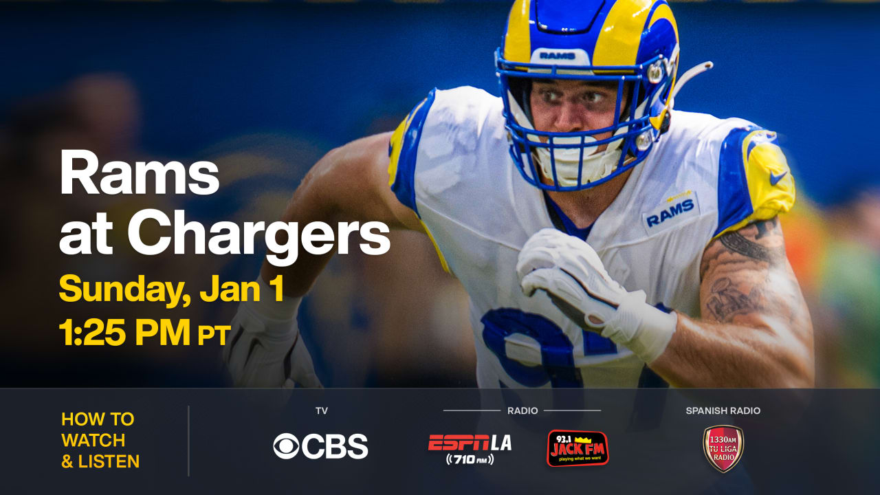 How to watch Rams at Chargers on January 1, 2023