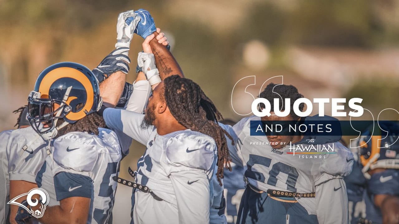 Quotes & Notes 1/10: Rams focused on limiting mistakes in second ...