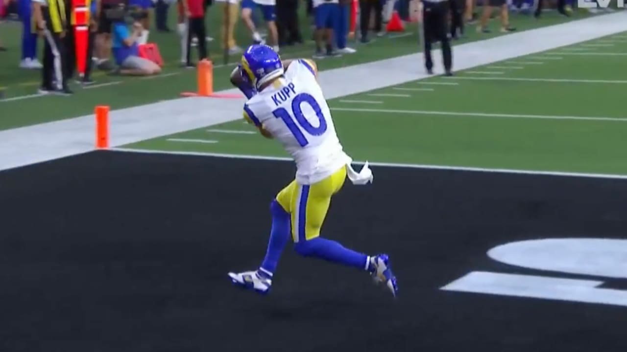 Highlights Rams WR Cooper Kupp's touchdown in Super Bowl LVI vs. Bengals at SoFi Stadium
