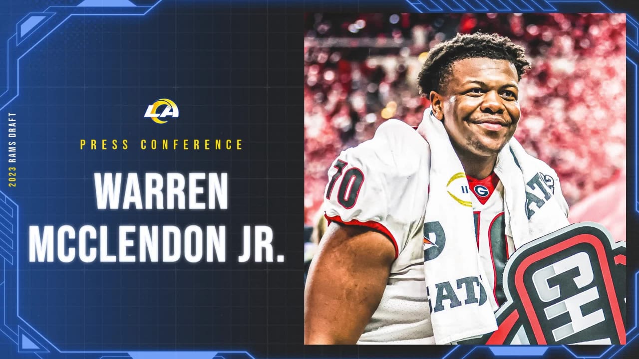 New Los Angeles Rams offensive tackle Warren McClendon Jr. on journey to NFL  with Georgia teammate Stetson Bennett & goals for the future