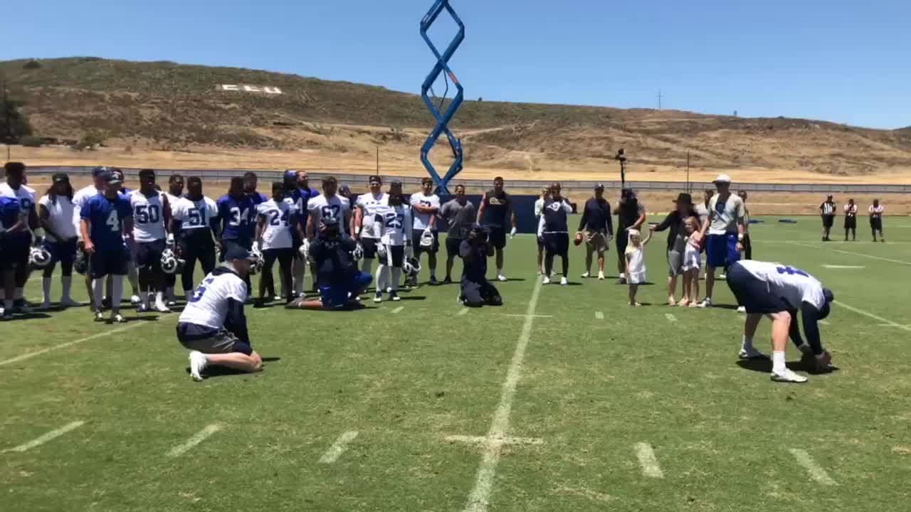 Rams Put New Twist on Baby Gender Reveal