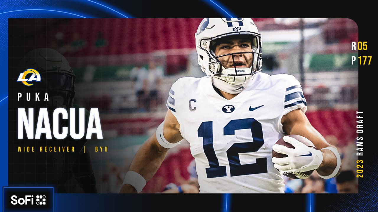 Los Angeles Rams select receiver Puka Nacua in fifth round of NFL Draft -  BYU Athletics - Official Athletics Website - BYU Cougars