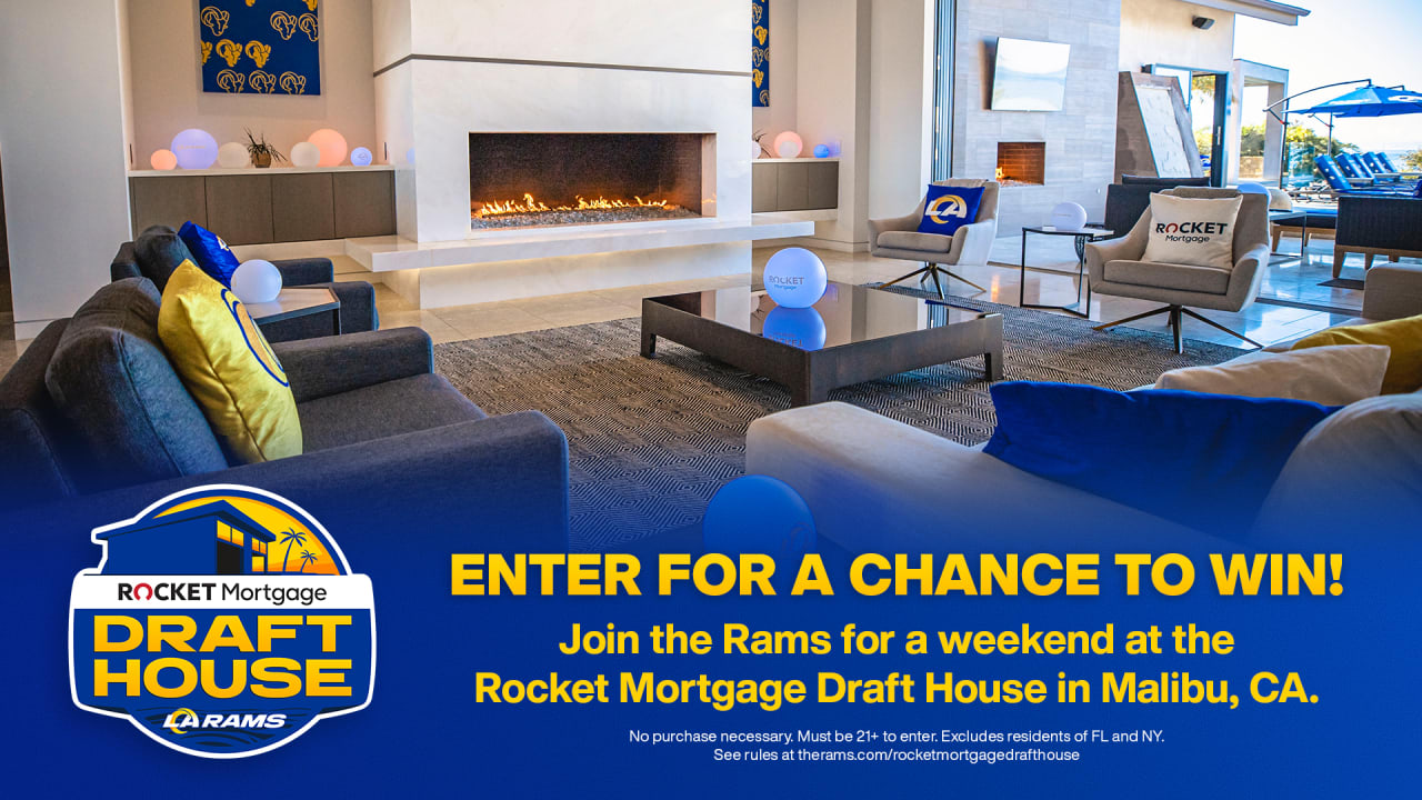 Los Angeles Rams are on the clock at the Rocket Mortgage Draft House
