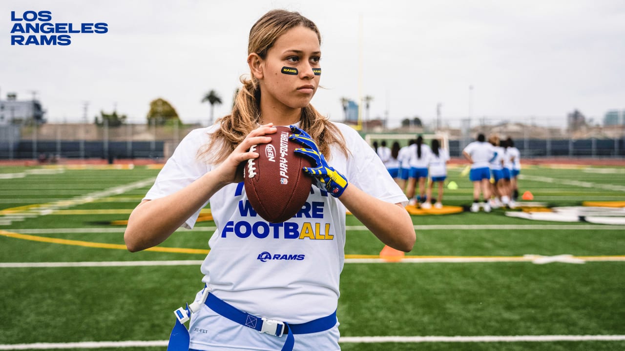 Rams celebrate Women's History Month with nine girls' flag football clinics  for local youth