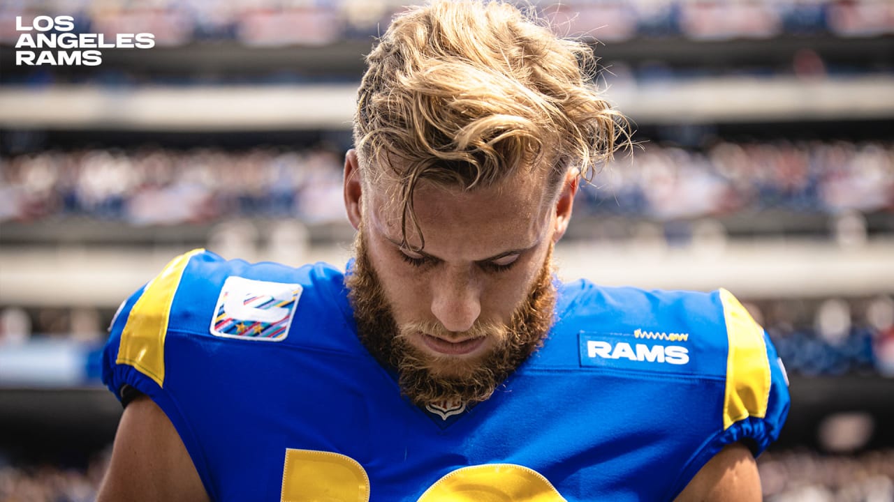 Indianapolis, Indiana, USA. 19th Sep, 2021. Los Angeles Rams wide receiver Cooper  Kupp (10) during NFL football game action between the Los Angeles Rams and  the Indianapolis Colts at Lucas Oil Stadium