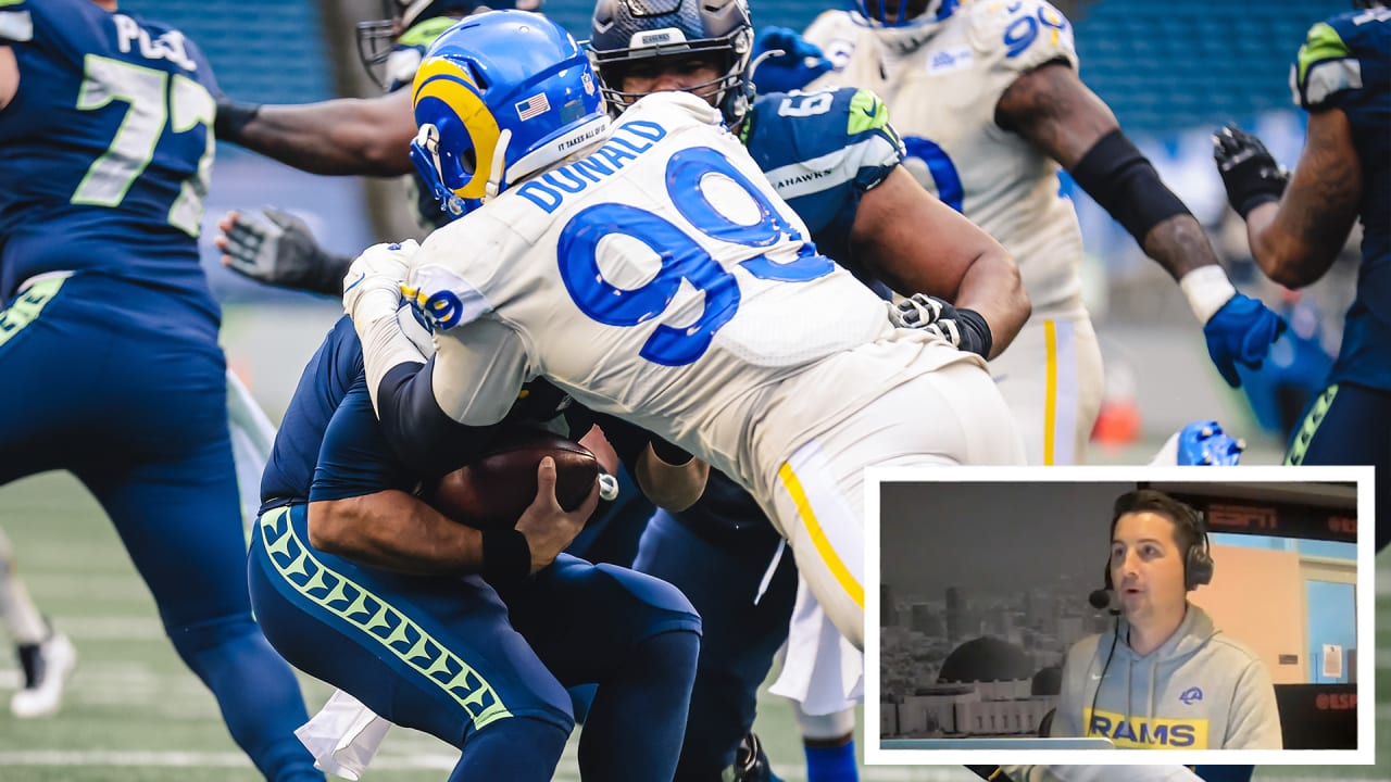 Rams Spanish radio call  Aaron Donald sack vs Cowboys #shorts 