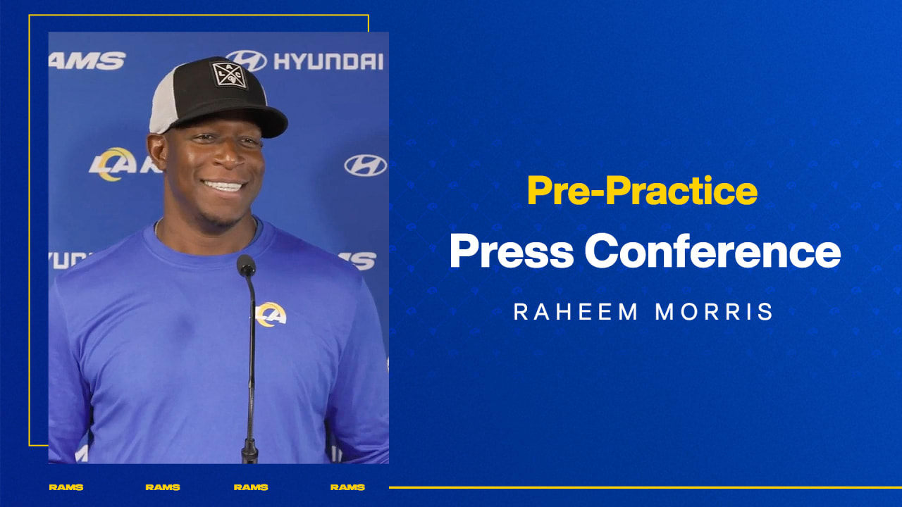 Rams D-lineman Aaron Donald, DC Raheem Morris & OC Liam Coen Address The  Media Before Practice 