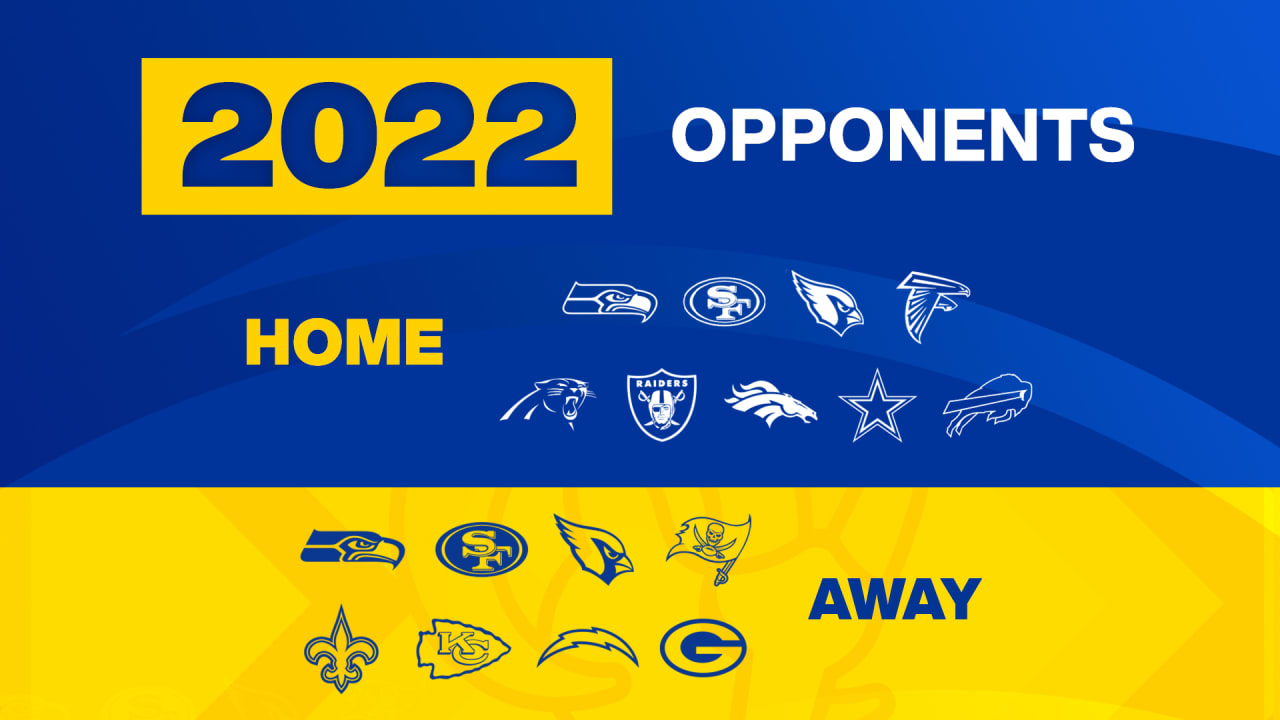 Los Angeles Rams 2022 Schedule Rams' 2022 Opponents Finalized