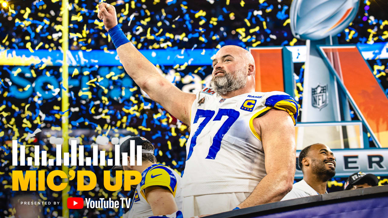Mic’d Up with Andrew Whitworth for Super Bowl LVI win vs. Bengals “Take it in!”