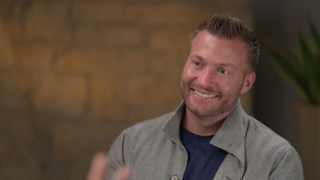 Sean McVay at NFL Annual League Meeting with NFL Network's Steve Wyche