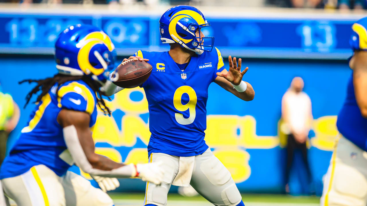 Rams' Matthew Stafford and Aaron Donald after beating the Seahawks, 30-13, Postgame Interview