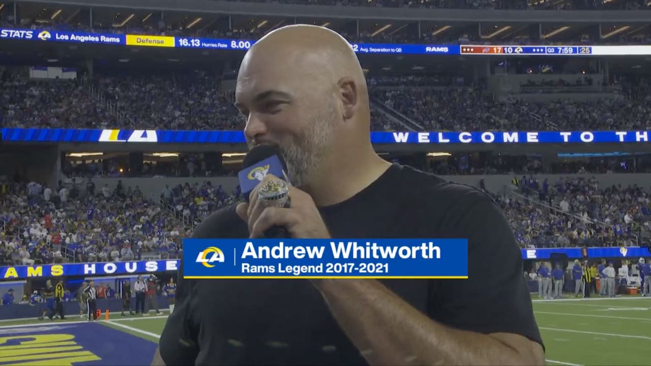 Andrew Whitworth joins Camryn Irwin Rams Week 1 matchup at SoFi Stadium