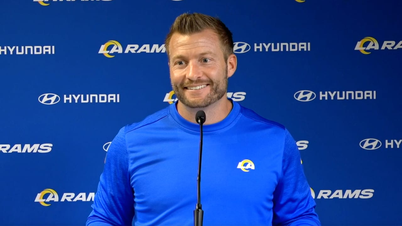 Rams Head Coach Sean McVay Talks Injury Updates, Running Backs Coach ...