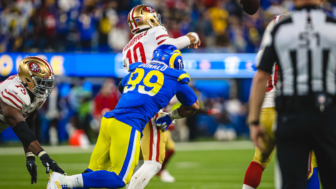 Highlights: Rams DL Aaron Donald pressures 49ers QB Jimmy