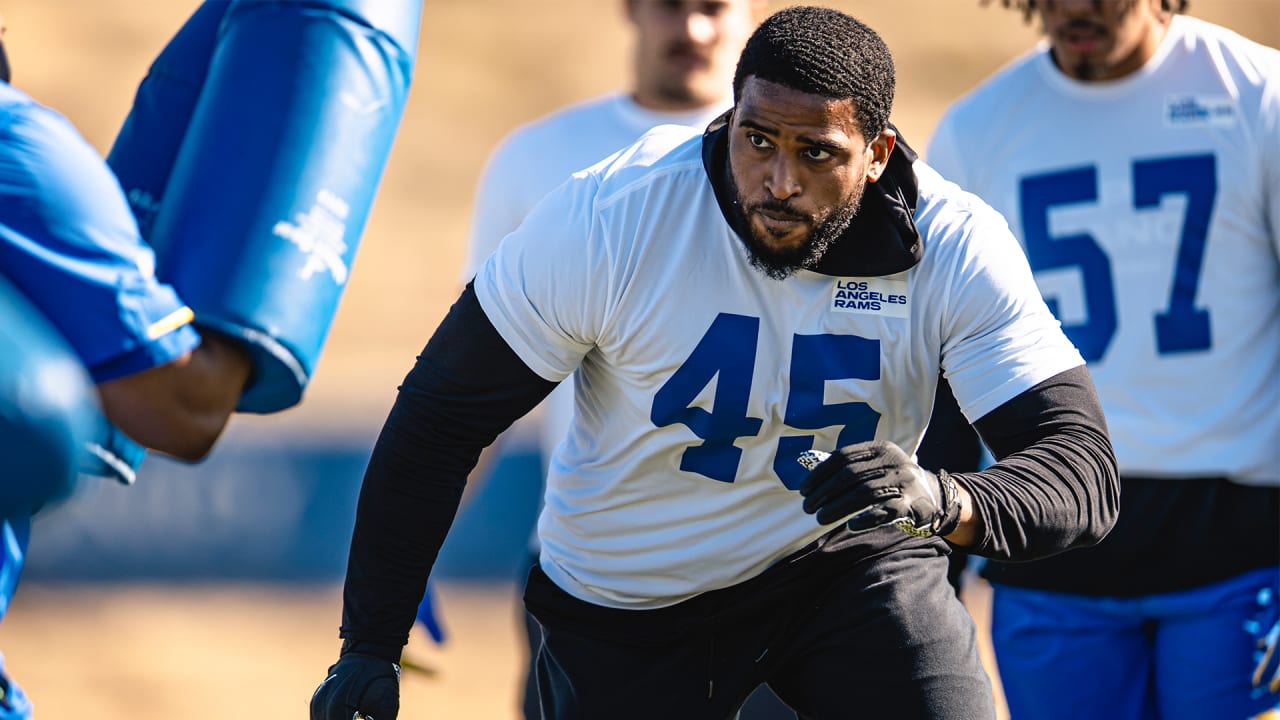 Linebacker (45) Bobby Wagner of the Los Angeles Rams against the Dallas  Cowboys in an NFL football game, Sunday, Oct. 9, 2022, in Inglewood, Calif.  Cowboys won 22-10. (AP Photo/Jeff Lewis Stock Photo - Alamy