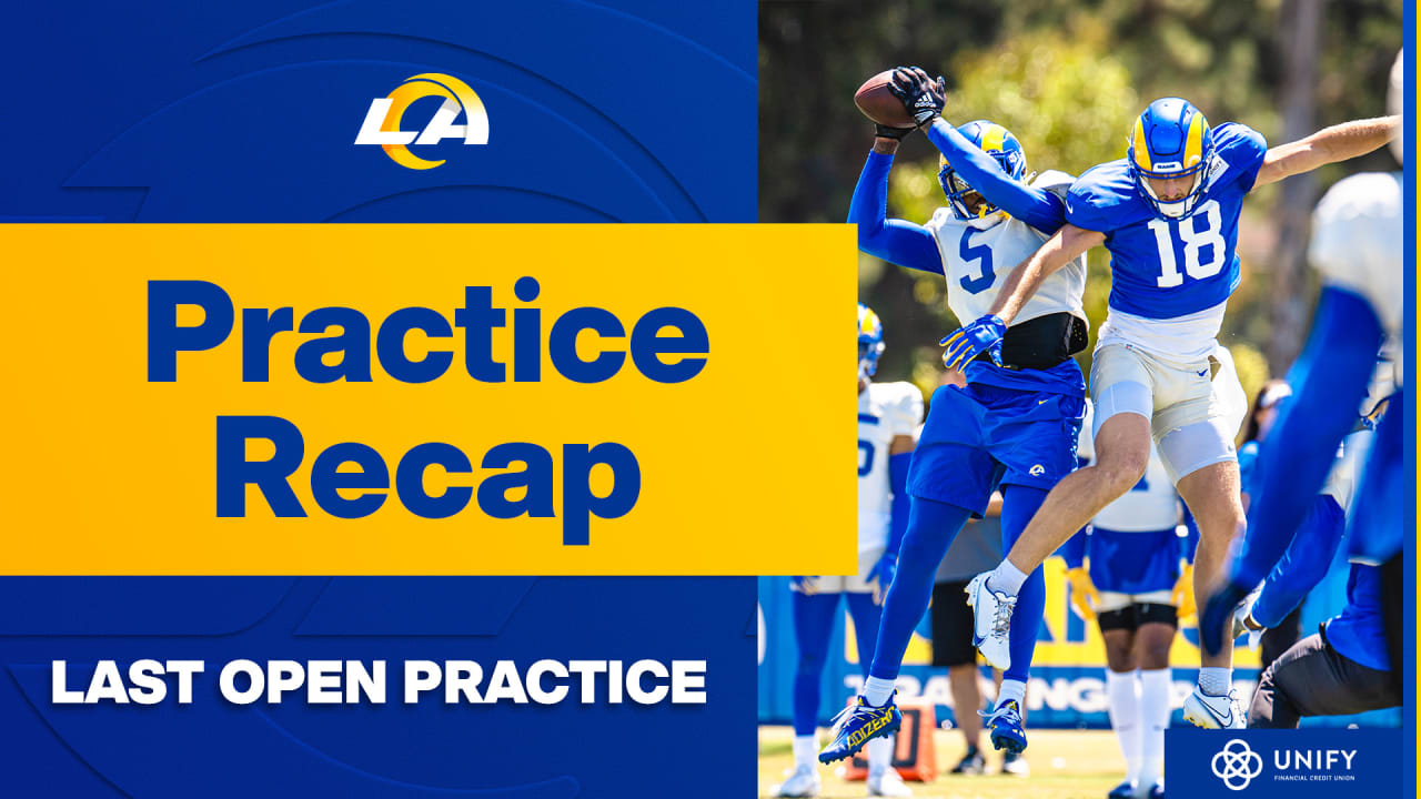 Los Angeles Rams Practice Recap  Preseason Week 2: Rams-Raiders Joint  Practice Recap - Raising the practice intensity