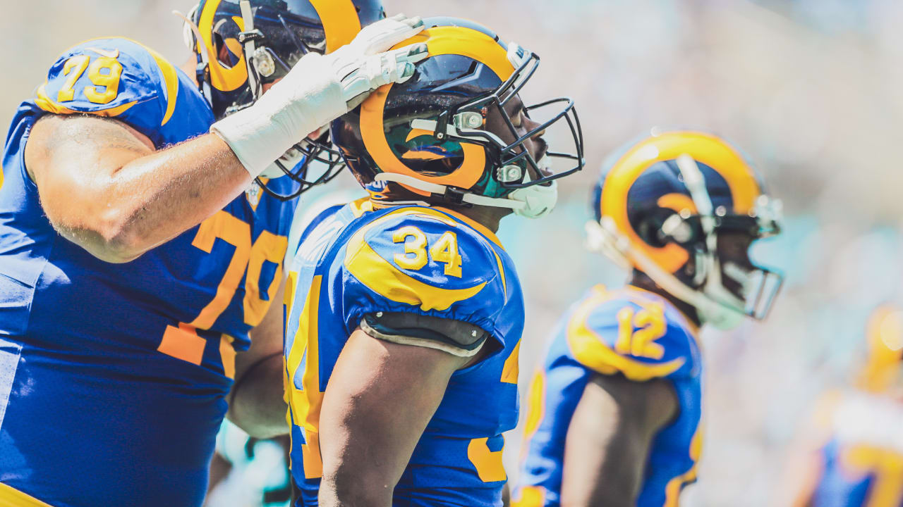 Inglewood, CA. 16th Oct, 2022. Los Angeles Rams running back Malcolm Brown  #41 catches the pass and runs for 14 yards in action in the fourth quarter  during the NFL football game