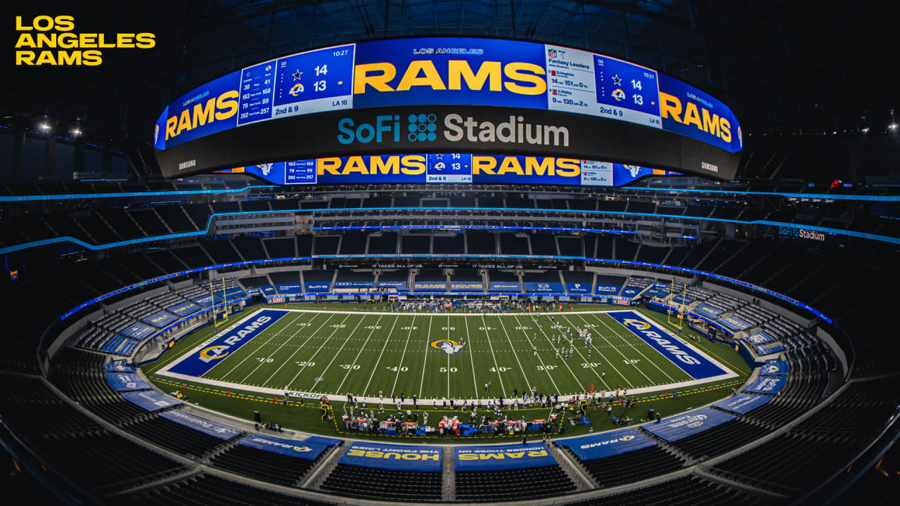 Los Angeles Rams SoFi Stadium Game Night Exterior Panoramic Poster