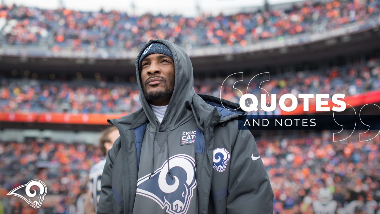 Quotes & Notes 11/26/18: Talib, Rams on Striving for Improvement ...