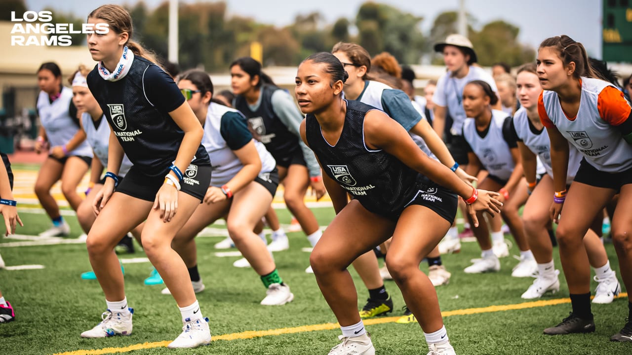 Los Angeles Rams Community  Rams & Chargers team up to host the LA Girls Flag  Football League of Champions Super Bowl