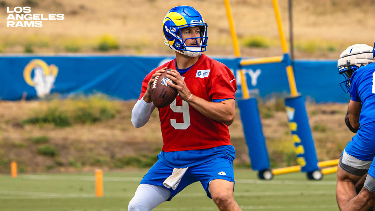 Matthew Stafford under The Rams training camp after Being Fully Healthy