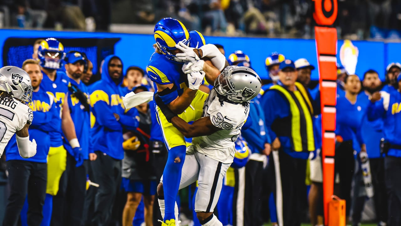 Los Angeles Rams wide receiver Ben Skowronek (18) exits the field