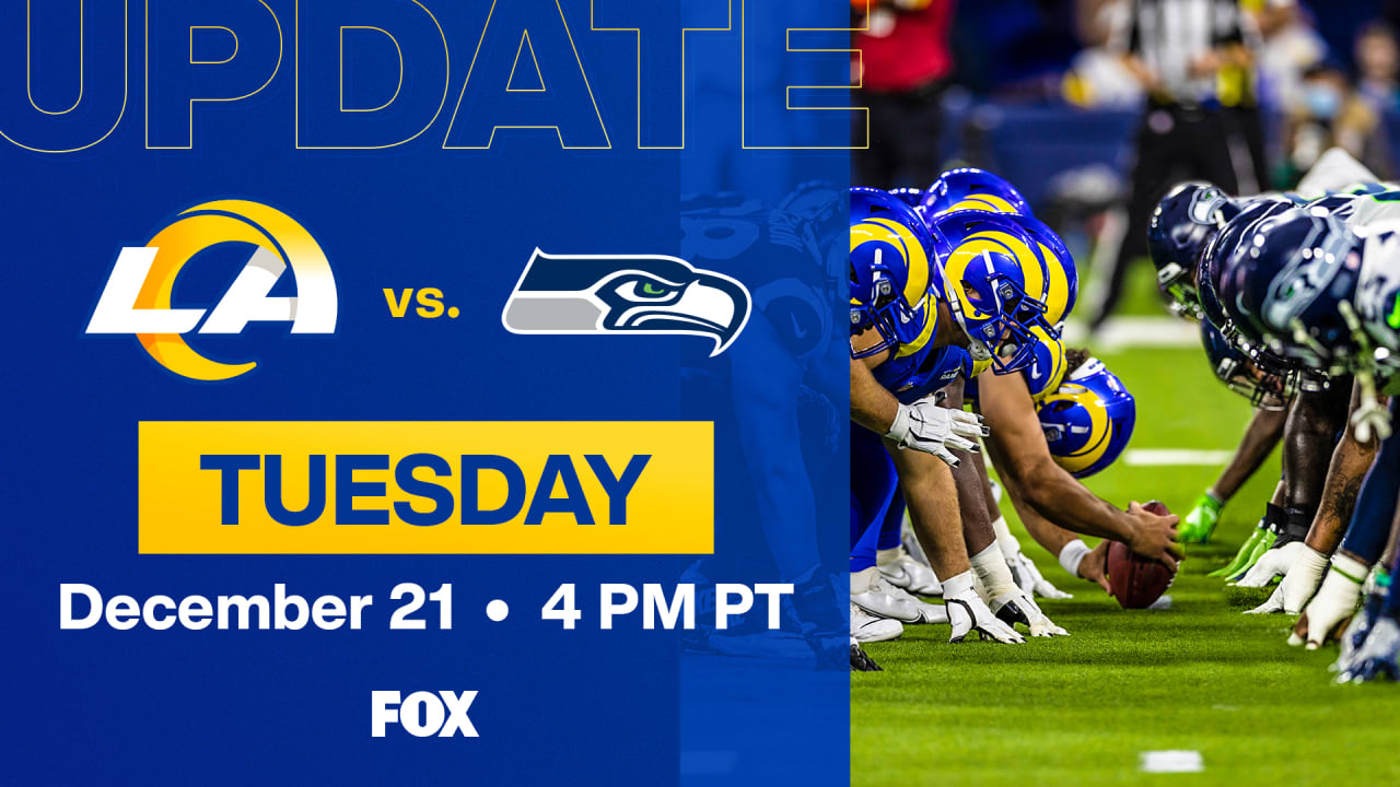 Rams-Seahawks postponed to Tuesday, December 21 at 4 p.m. pacific time - Vimarsana News